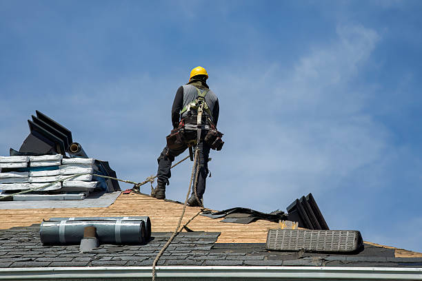Professional Gutter Installation technician working in Groveland, NY